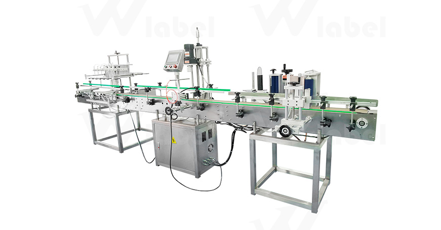 6 Heads Automatic Liquid Round Bottle Filling Capping Labeling Machine for Wine