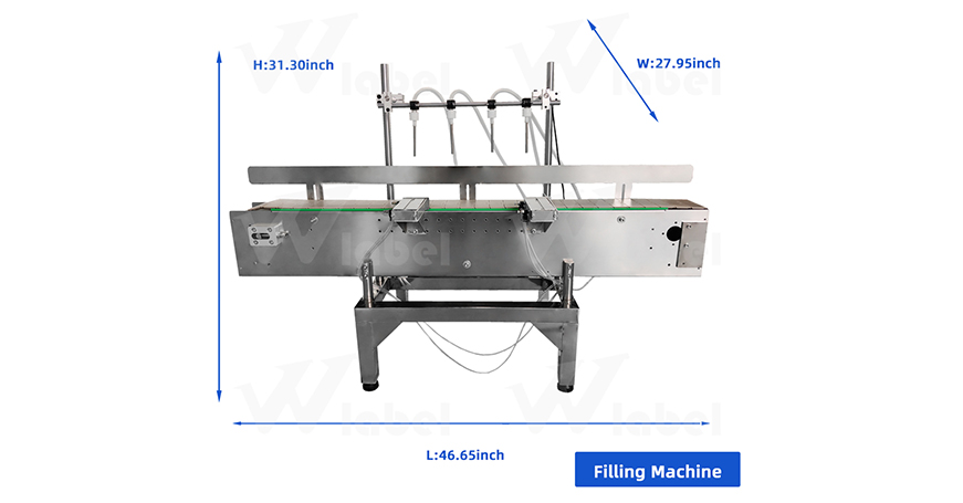 Tabletop Small Self Flowing Liquid Filling Capping Labeling Production Line